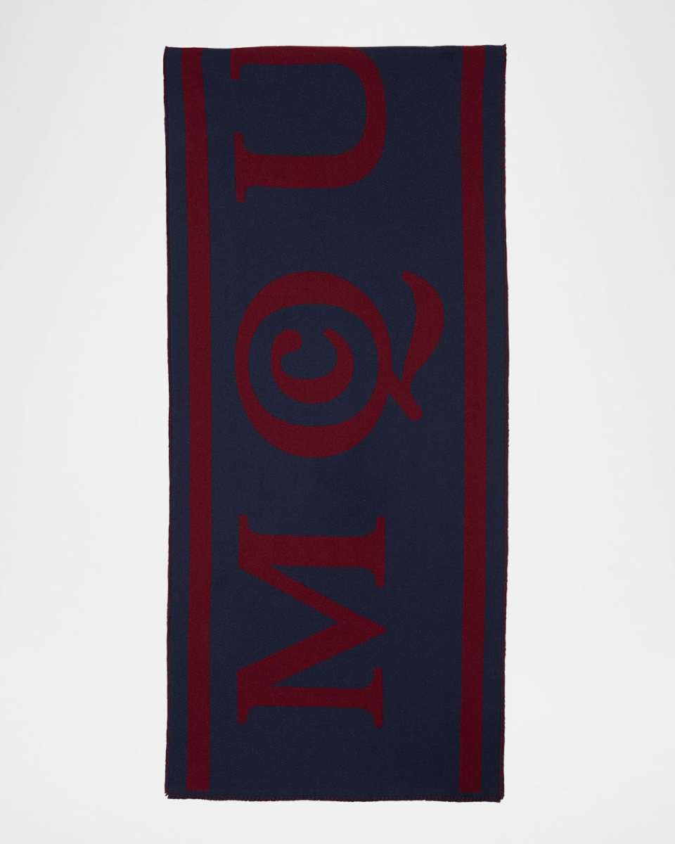 Logo-Print Striped Scarf